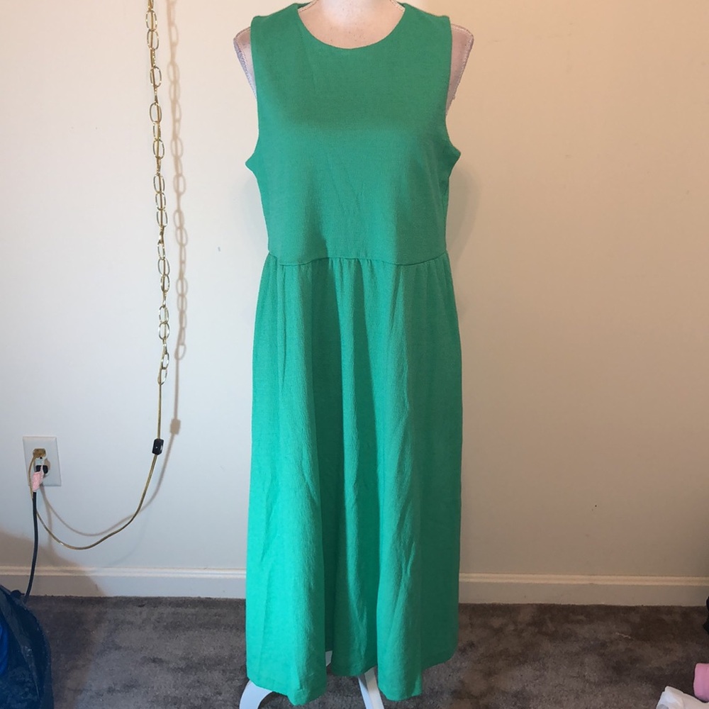 Draper James Rsvp Green Sleeveless Midi Dress - image 2